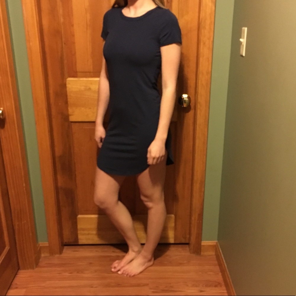 Navy Blue T-shirt Dress